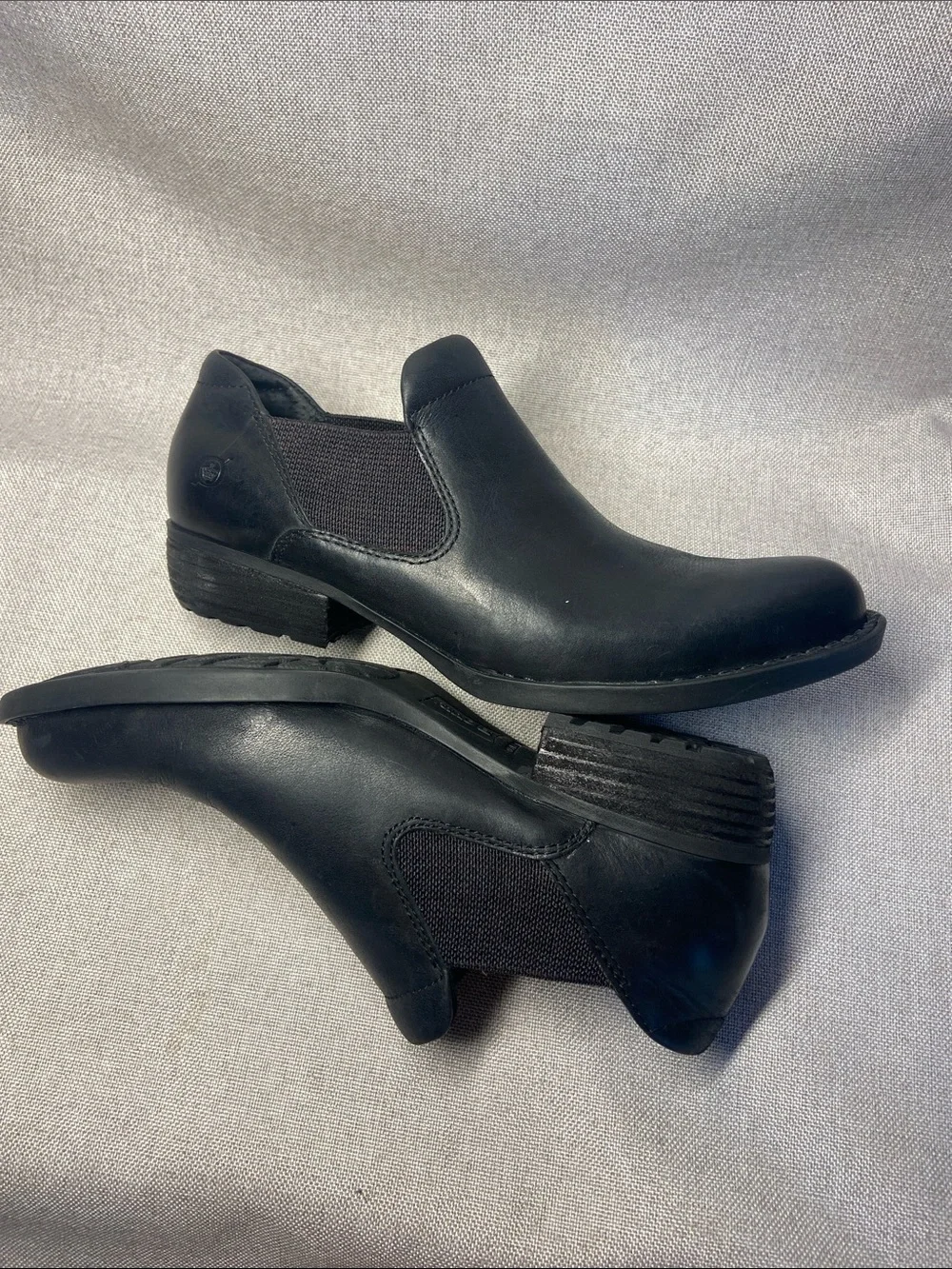 Born Black Leather Slip-On Ankle Shoes
Size 8. - Picture 7 of 9